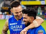 CSK skipper Ruturaj Gaikwad (R) with RCB captain Faf du Plessis on the eve of the IPL 2024 opener CSK skipper Ruturaj Gaikwad (R) with RCB captain Faf du Plessis on the eve of the IPL 2024 opener