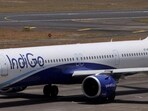 An IndiGo airlines passenger aircraft taxis on the tarmac at Chhatrapati Shivaji International airport in Mumbai. An IndiGo airlines passenger aircraft taxis on the tarmac at Chhatrapati Shivaji International airport in Mumbai.
