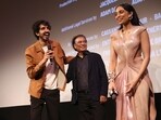 Dev Patel, Vipin Sharma, and Sobhita Dhulipala at the SXSW premiere of Monkey Man Dev Patel, Vipin Sharma, and Sobhita Dhulipala at the SXSW premiere of Monkey Man
