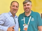 Mohammedan Sporting coach Andrey Chernyshov (right) with India head coach Igor Stimac. (Source: Mohammedan Sporting Club)
Mohammedan Sporting coach Andrey Chernyshov (right) with India head coach Igor Stimac. (Source: Mohammedan Sporting Club)