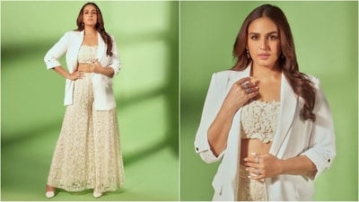 Huma Qureshi loves to dress up in chic pantsuits or Indo-Western attire and her latest look combines the two as she wears an ethnic co-ord set with a bossy blazer. The actress is a total stunner and continues to hit fashion targets like a pro. Just a day ago, she wowed her fans in a bright yellow anarkali ensemble and this time in an ethereal white look, Huma proves her fashion savvy. She is quite active on social media and her glam Insta diaries filled with fashion-forward looks are a treasure trove of style inspiration. Her latest appearance is no exception and is sure to inspire your wardrobe. (Instagram/@iamhumaq) Huma Qureshi loves to dress up in chic pantsuits or Indo-Western attire and her latest look combines the two as she wears an ethnic co-ord set with a bossy blazer. The actress is a total stunner and continues to hit fashion targets like a pro. Just a day ago, she wowed her fans in a bright yellow anarkali ensemble and this time in an ethereal white look, Huma proves her fashion savvy. She is quite active on social media and her glam Insta diaries filled with fashion-forward looks are a treasure trove of style inspiration. Her latest appearance is no exception and is sure to inspire your wardrobe. (Instagram/@iamhumaq)