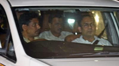 Enforcement Directorate team takes Delhi Chief Minister Arvind Kejriwal to ED headquarters in New Delhi on Thursday. (ANI) Enforcement Directorate team takes Delhi Chief Minister Arvind Kejriwal to ED headquarters in New Delhi on Thursday. (ANI)