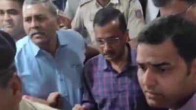 Delhi cheif minister Arvind Kejriwal at Rouse Avenue court following his ED arrest (Twitter/Video screengrab) Delhi cheif minister Arvind Kejriwal at Rouse Avenue court following his ED arrest (Twitter/Video screengrab)