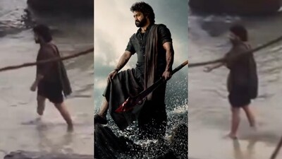 Jr NTR could be seen dressed in black as she shot at the beach Jr NTR could be seen dressed in black as she shot at the beach