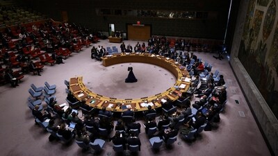 The United Nations Security Council meets to consider a United States-sponsored resolution calling for a ceasefire during the conflict between Israel and the Palestinian Islamist group Hamas (REUTERS)