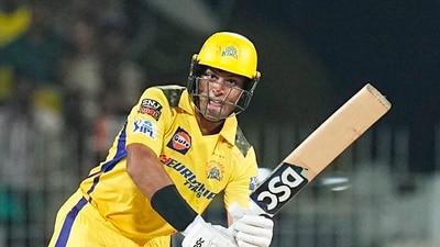 CSK systematically went about knocking the target down, starting with the opening pair of Gaikwad and Rachin Ravindra who got them off to a flier. Gaikwad eventually fell to Yash Dayal, who has come in as an Impact Player substitute for Dinesh Karthik, on 15 off as many. However, there was no respite for RCB as Ravindra continued in the same vein while Ajinkya Rahane seemed to have picked up from where he left off last season. CSK smashed 62 runs in the powerplay for the loss of one wicket. Ravindra ended up falling for 37 off 15 balls while Rahane was later dismissed thanks to a stunner of a catch from Glenn Maxwell on 27 off 19. (PTI) CSK systematically went about knocking the target down, starting with the opening pair of Gaikwad and Rachin Ravindra who got them off to a flier. Gaikwad eventually fell to Yash Dayal, who has come in as an Impact Player substitute for Dinesh Karthik, on 15 off as many. However, there was no respite for RCB as Ravindra continued in the same vein while Ajinkya Rahane seemed to have picked up from where he left off last season. CSK smashed 62 runs in the powerplay for the loss of one wicket. Ravindra ended up falling for 37 off 15 balls while Rahane was later dismissed thanks to a stunner of a catch from Glenn Maxwell on 27 off 19. (PTI)