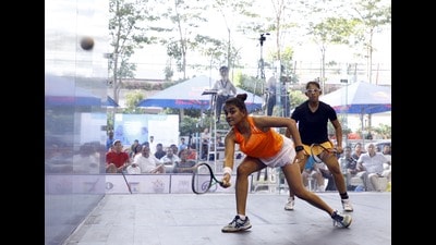 Sunayna Kuruvilla wins a semi-final during the 2019 National Squash Championship in Pune. India has a long history with the sport. One of the first squash courts built outside Europe came up at the Bombay Gymkhana in the 1880s. (HT Archives) Sunayna Kuruvilla wins a semi-final during the 2019 National Squash Championship in Pune. India has a long history with the sport. One of the first squash courts built outside Europe came up at the Bombay Gymkhana in the 1880s. (HT Archives)
