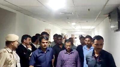The Aam Aadmi Party leaders launched a protest in the city and it was backed by several INDIA bloc leaders who condemned Kejriwal’s arrest . (Agencies) The Aam Aadmi Party leaders launched a protest in the city and it was backed by several INDIA bloc leaders who condemned Kejriwal’s arrest . (Agencies)