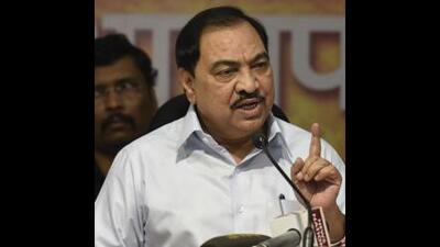 The complaint alleged that Khadse manipulated the actual market price of the land, incurring the state exchequer a loss of  ₹61.25 crore. (HT )