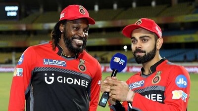 Chris Gayle and Virat Kohli played 7 seasons together at RCB. (IPL/Twitter)