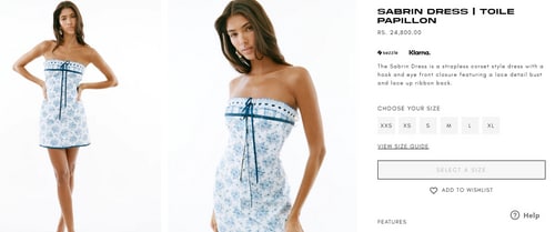 Ananya Pandey's mini Sabrin dress is from With Jean and costs ₹24k. (withjean.com) Ananya Pandey's mini Sabrin dress is from With Jean and costs ₹24k. (withjean.com)