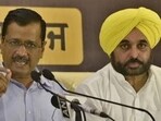 Delhi chief minister and Aam Aadmi Party national convener Arvind Kejriwal with Punjab CM Bhagwant Mann. (HT file photo) Delhi chief minister and Aam Aadmi Party national convener Arvind Kejriwal with Punjab CM Bhagwant Mann. (HT file photo)