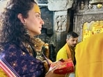 Kangana Ranaut is celebrating her 37th birthday visiting the holy shrines of Himachal Pradesh.