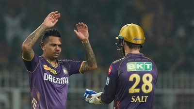 SRH had however got off to a good start. This was derailed by the KKR spin attack led by Sunil Narine. Narine conceded just 19 runs in four overs and took the wicket of Rahul Tripathi.&nbsp; (AP)