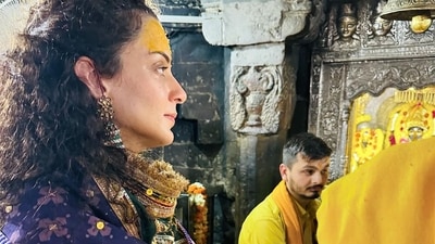 Kangana Ranaut is celebrating her 37th birthday visiting the holy shrines of Himachal Pradesh. (Instagram) Kangana Ranaut is celebrating her 37th birthday visiting the holy shrines of Himachal Pradesh. (Instagram)