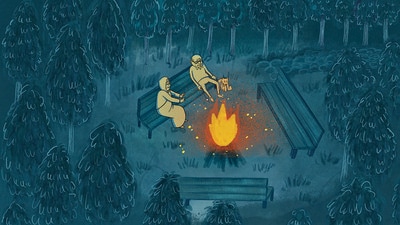 Old Age Home follows different characters as they talk about their lives. The twist emerges at the end: the residents aren’t people, they are dogs at a shelter. (Image courtesy Bakarmax) Old Age Home follows different characters as they talk about their lives. The twist emerges at the end: the residents aren’t people, they are dogs at a shelter. (Image courtesy Bakarmax)