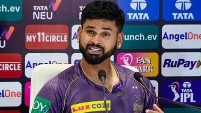 Kolkata Knight Riders skipper Shreyas Iyer addresses the media ahead of their Indian Premier League (IPL) 2024 match against SRH (PTI) Kolkata Knight Riders skipper Shreyas Iyer addresses the media ahead of their Indian Premier League (IPL) 2024 match against SRH (PTI)