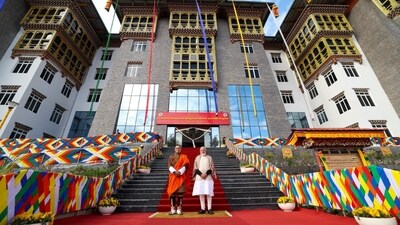 During the two-day visit, PM Modi and Bhutan PM Tobgay reviewed all aspects of bilateral energy cooperation. They welcomed the expert-level discussions on the 1200 MW Punatsangchhu-I Hydro-electric Project and expressed anticipation for the commissioning of the 1020 MW Punatsangchhu-II Hydro-electric Project later this year. (PTI) During the two-day visit, PM Modi and Bhutan PM Tobgay reviewed all aspects of bilateral energy cooperation. They welcomed the expert-level discussions on the 1200 MW Punatsangchhu-I Hydro-electric Project and expressed anticipation for the commissioning of the 1020 MW Punatsangchhu-II Hydro-electric Project later this year. (PTI)