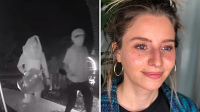 The split image shows two viral and dangerous TikTok challenges. Door knock challenge (left) and freckle tattoos (right). (Screengrab) The split image shows two viral and dangerous TikTok challenges. Door knock challenge (left) and freckle tattoos (right). (Screengrab)