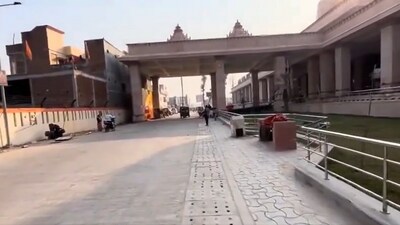 Snapshot of Ayodhya Dham Railway station. (X/@reality5473) Snapshot of Ayodhya Dham Railway station. (X/@reality5473)