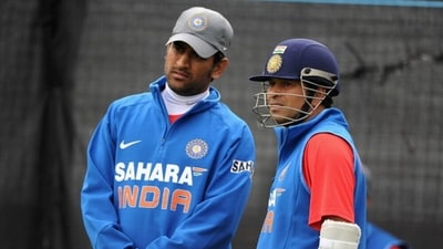 MS Dhoni and Sachin Tendulkar (Getty) MS Dhoni and Sachin Tendulkar (Getty)