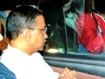 Delhi chief minister Arvind Kejriwal after his arrest. (PTI)
