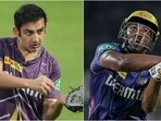 Gautam Gambhir during KKR's training session (L); Andre Russell playing a shot against SRH Gautam Gambhir during KKR's training session (L); Andre Russell playing a shot against SRH