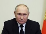 Russia's President Vladimir Putin delivers his address in Moscow on March 23, 2024, the day after a gun attack on the Crocus City Hall in Krasnogorsk. Russia's President Vladimir Putin delivers his address in Moscow on March 23, 2024, the day after a gun attack on the Crocus City Hall in Krasnogorsk.
