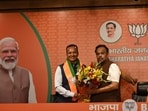 Naveen Jindal joined BJP in the presence of BJP leader Vinod Tawde at BJP HQ in New Delhi on Sunday. 