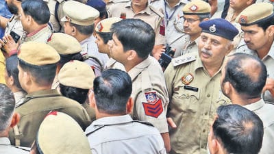 A mob vandalised a number of cars in the locality, following which police personnel were deployed to control the situation. (ANI) A mob vandalised a number of cars in the locality, following which police personnel were deployed to control the situation. (ANI)