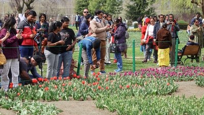 Srinagar, Mar 23 (ANI): Gandhi Memorial Tulip Garden after it has been opened to the, in Srinagar on Saturday. (ANI) Srinagar, Mar 23 (ANI): Gandhi Memorial Tulip Garden after it has been opened to the, in Srinagar on Saturday. (ANI)