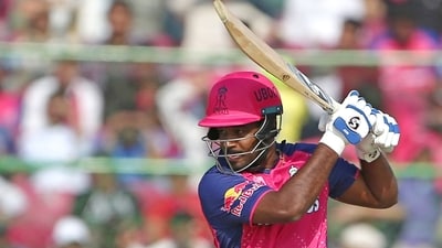 Initially, RR captain Sanju Samson won the toss and opted to bat. Samson hammered an unbeaten knock of 82 runs off 52 balls as RR posted 193/4 in 20 overs. (ANI) Initially, RR captain Sanju Samson won the toss and opted to bat. Samson hammered an unbeaten knock of 82 runs off 52 balls as RR posted 193/4 in 20 overs. (ANI)