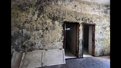 Even the washrooms in girls’ hostels are in a pathetic state and cry for renovation. (Gurpreet Singh/HT) Even the washrooms in girls’ hostels are in a pathetic state and cry for renovation. (Gurpreet Singh/HT)