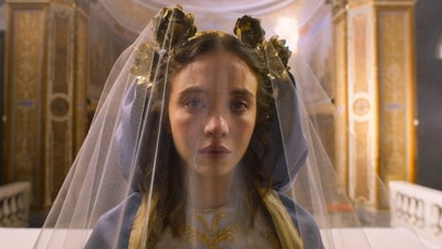 This image released by Neon shows Sydney Sweeney in a scene from the film Immaculate. (Neon via AP) (AP) This image released by Neon shows Sydney Sweeney in a scene from the film Immaculate. (Neon via AP) (AP)