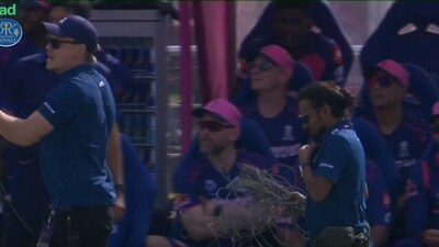 Bizarre spidercam errors causes delay in RR vs LSG game