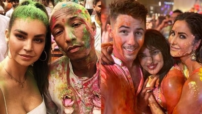 Check out the times when celebs like Pharrell Williams, Nick Jonas and others had a ball at Holi Check out the times when celebs like Pharrell Williams, Nick Jonas and others had a ball at Holi