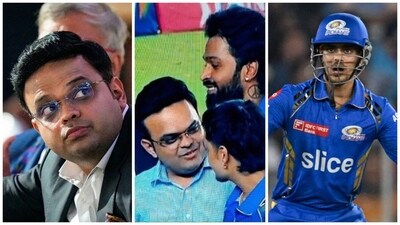 Jay Shah had a long chat with MI's Kishan after the IPL 2024 match (AFP-PTI) Jay Shah had a long chat with MI's Kishan after the IPL 2024 match (AFP-PTI)