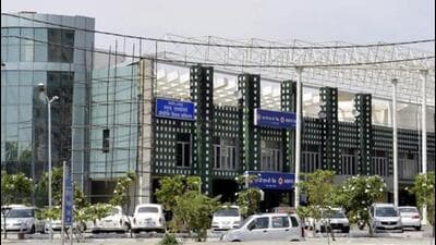 Yeida has issued public notices and advertisements to warn the public against buying illegal plots to check the development of unauthorised neighbourhoods near the Jewar airport site. (Sunil Ghosh/HT Photo) Yeida has issued public notices and advertisements to warn the public against buying illegal plots to check the development of unauthorised neighbourhoods near the Jewar airport site. (Sunil Ghosh/HT Photo)