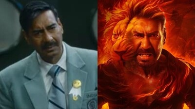(L) Ajay Devgn in a still from Maidaan: actor will be seen next in Singham film. (L) Ajay Devgn in a still from Maidaan: actor will be seen next in Singham film.