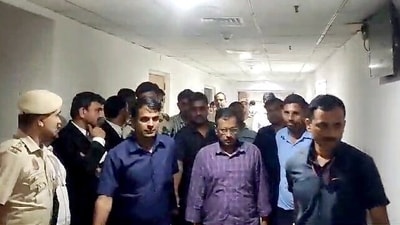 Arvind Kejriwal issued his first order from ED custody regarding the water department. (ANI) Arvind Kejriwal issued his first order from ED custody regarding the water department. (ANI)