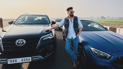 Elvish Yadav poses with luxury cars after getting bail Elvish Yadav poses with luxury cars after getting bail