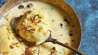 Preparation: To make Rasmalai, paneer is shaped into smooth balls, gently cooked in sugar syrup until soft and spongy, and then immersed in a fragrant milk mixture to absorb the rich flavours of the spices and sweetened milk. (Pinterest) Preparation: To make Rasmalai, paneer is shaped into smooth balls, gently cooked in sugar syrup until soft and spongy, and then immersed in a fragrant milk mixture to absorb the rich flavours of the spices and sweetened milk. (Pinterest)
