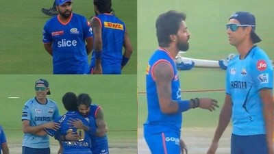 Hardik Pandya was a busy man before the start of GT vs MI match