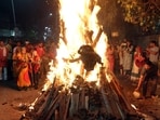 Holika Dahan or choti Holi, a ritual associated with the festival of colours, Holi, is marked across the country on the eve of Holi. This year, it was celebrated on March 24.&nbsp;(ANI)