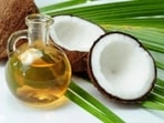 Coconut oil acts as a barrier against some harsh ingredients of some colours. Coconut oil acts as a barrier against some harsh ingredients of some colours.
