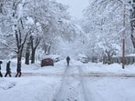 People walk during a snowstorm in Boulder, Colorado. The National Weather Service predicts as much as two feet of snow in the front range region of the state. Travel chaos in Colorado amid heavy snowstorm: Travellers stranded as highway shutdown, flights cancelled People walk during a snowstorm in Boulder, Colorado. The National Weather Service predicts as much as two feet of snow in the front range region of the state. Travel chaos in Colorado amid heavy snowstorm: Travellers stranded as highway shutdown, flights cancelled