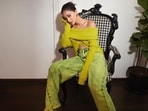 Ananya Panday's acid wash denim and off-the-shoulder top is Gen Z coded(Instagram)