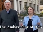 The ambassador of Italy to India and Nepal with Italian content creator Giulia. The ambassador of Italy to India and Nepal with Italian content creator Giulia.