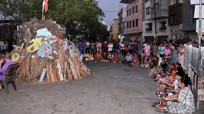 According to Hindu mythology, there was once a demon king named Hiranyakashipu, who was against his son Prahlad's devotion to Lord Vishnu. As a result, Hiranyakashipu asked his sister Holika to kill Prahlad.&nbsp; (ANI)