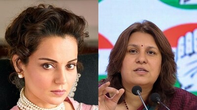 Actor Kangana Ranaut and Congress leader Supriya Shrinate Actor Kangana Ranaut and Congress leader Supriya Shrinate